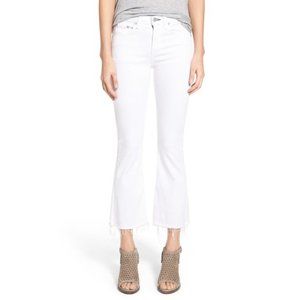rag & bone Nina Cropped Flared Jeans in White